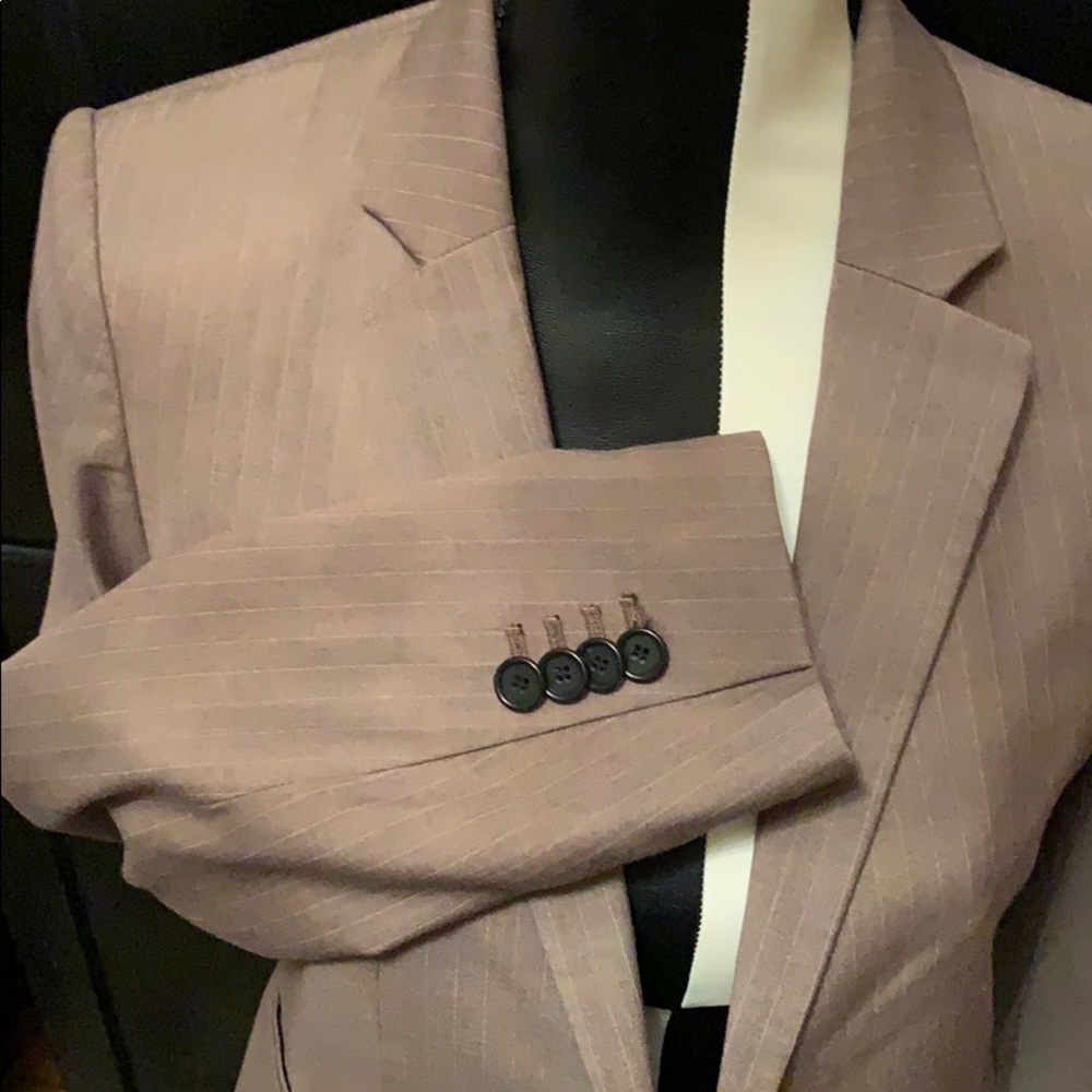 Ann Taylor light brown pinstripe jacket - Picture 6 of 6
